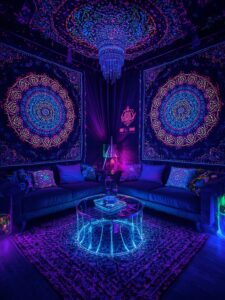 UV reactive room decor