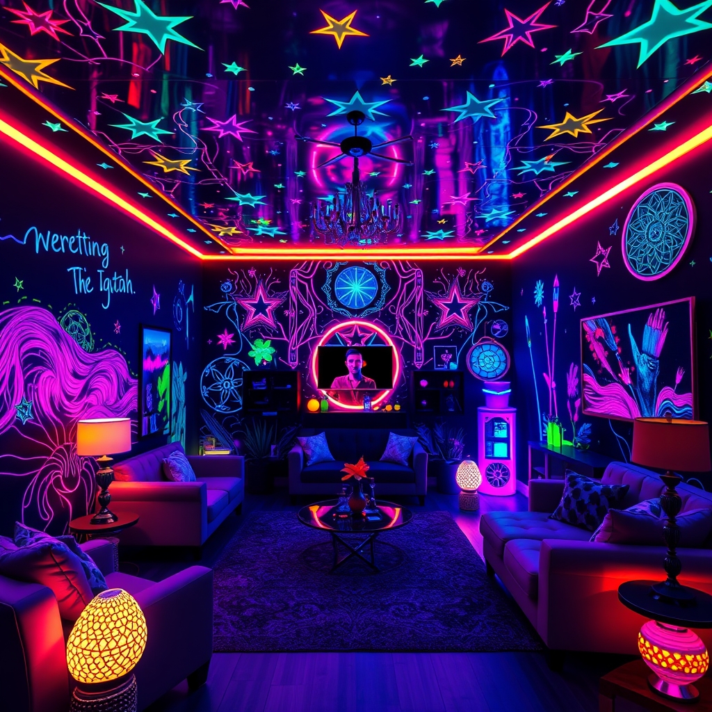 UV reactive room decor - Illustration 3