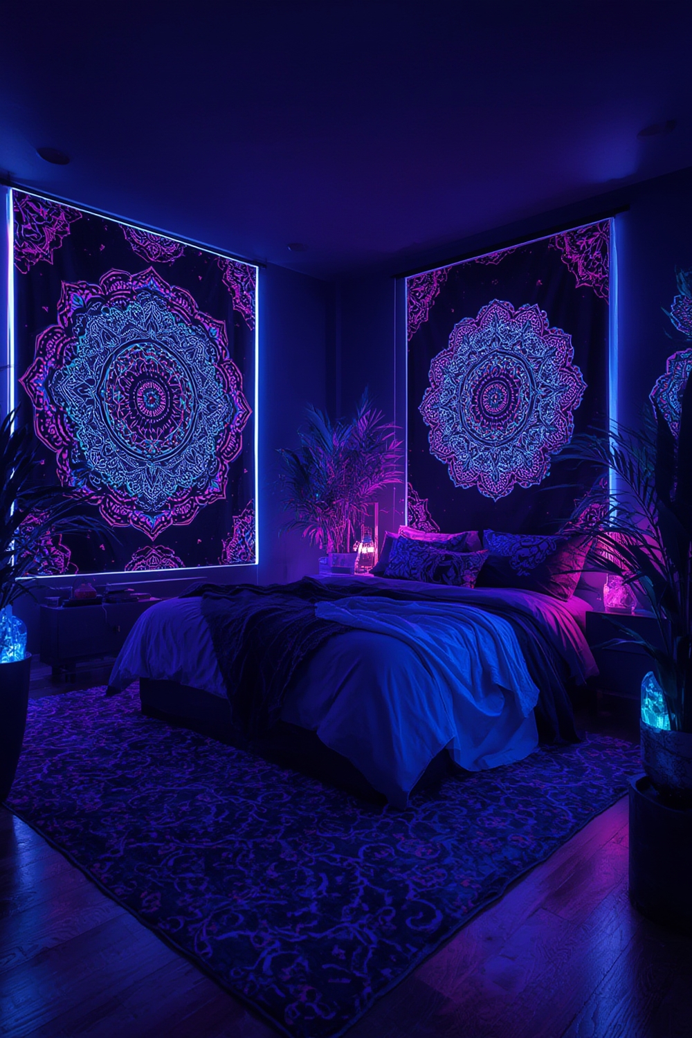 UV reactive room decor