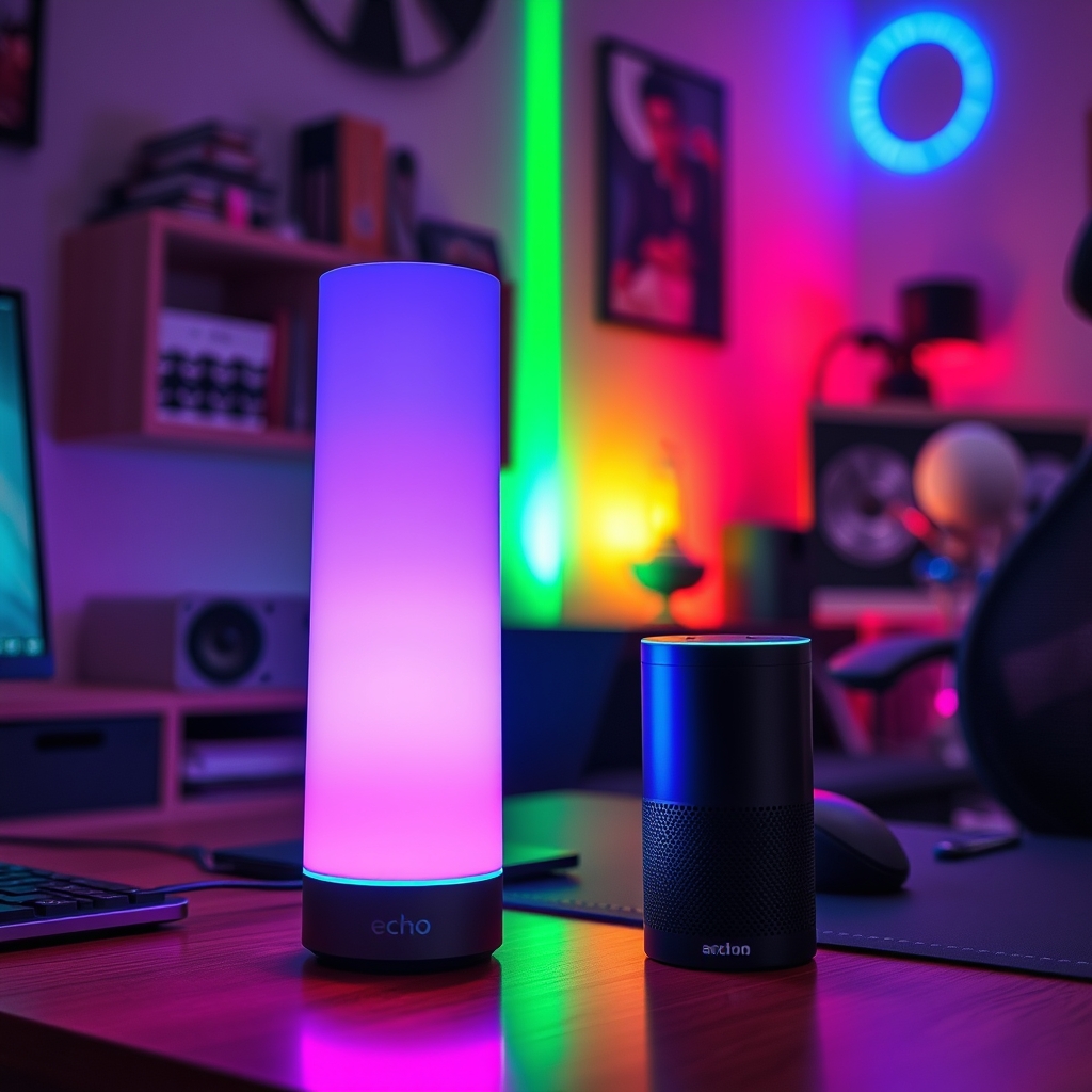 smart lamp in action